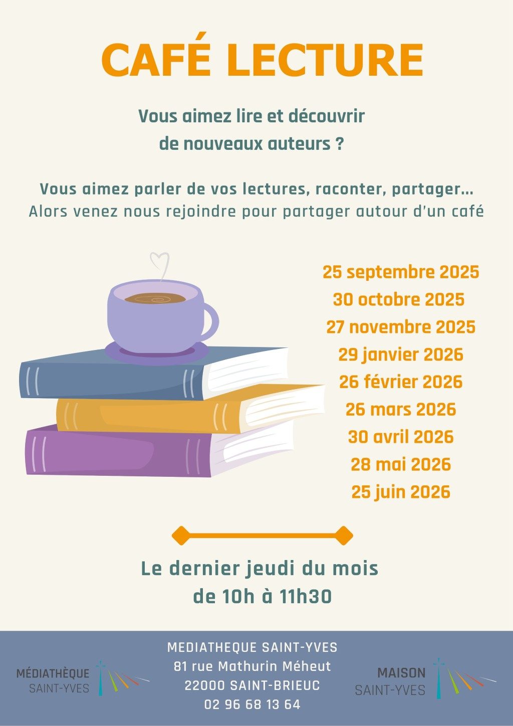 Affiche Café Lecture 2025 2026