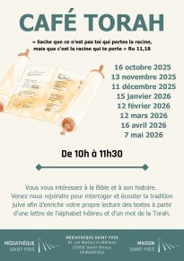 Affiche Café Torah 2025 2026