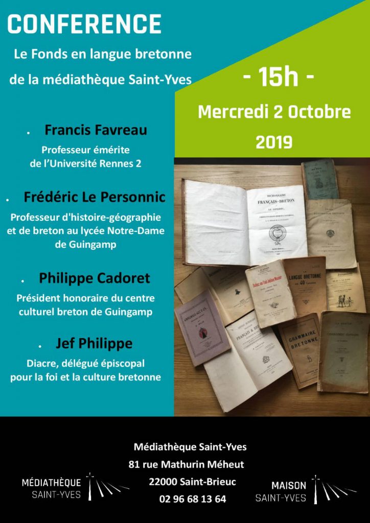 Conférence sur le fonds en langue bretonne de la médiathèque Saint-Yves