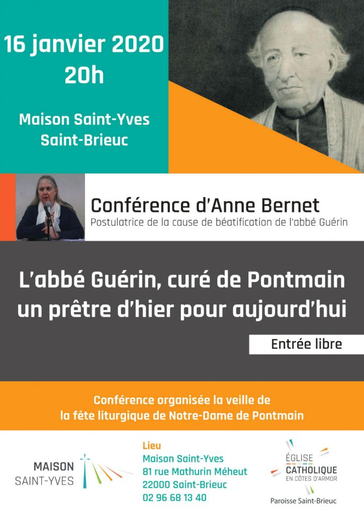 Affiche sur la conférence autour de l'abbé Guérin