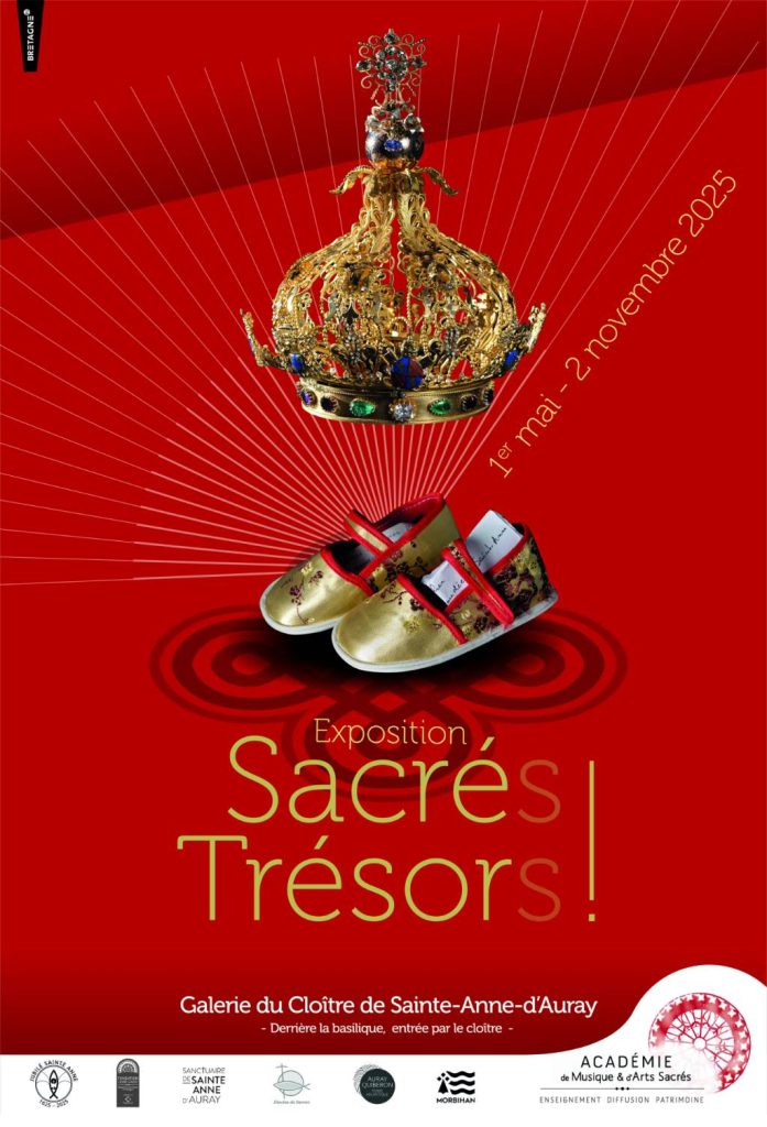 Affiche de l'exposition "Sacrés Trésors" à Sainte-Anne d'Auray