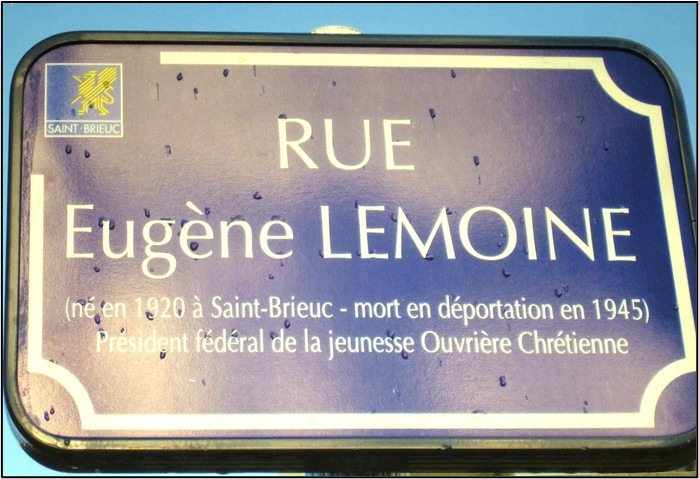 Plaque de la rue Eugène Lemoine