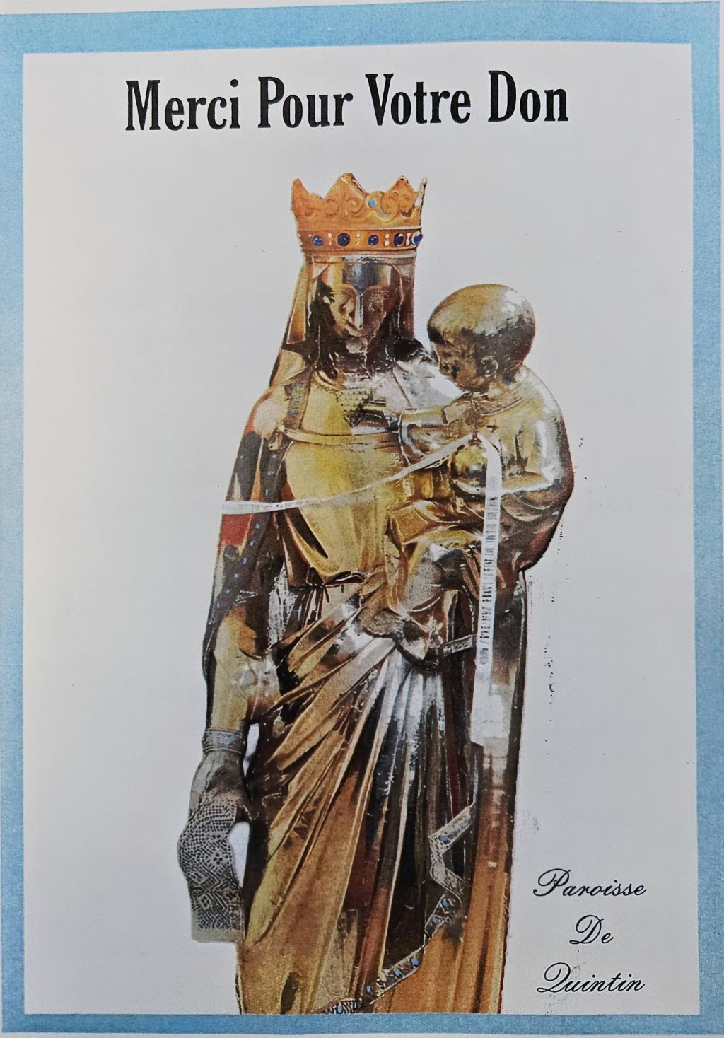 Remerciements pour Notre-Dame de Délivrance